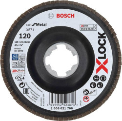 Disco Em Lamelas X571 X-LOCK p/ 115mmx120G Metal Bosch 2608621766