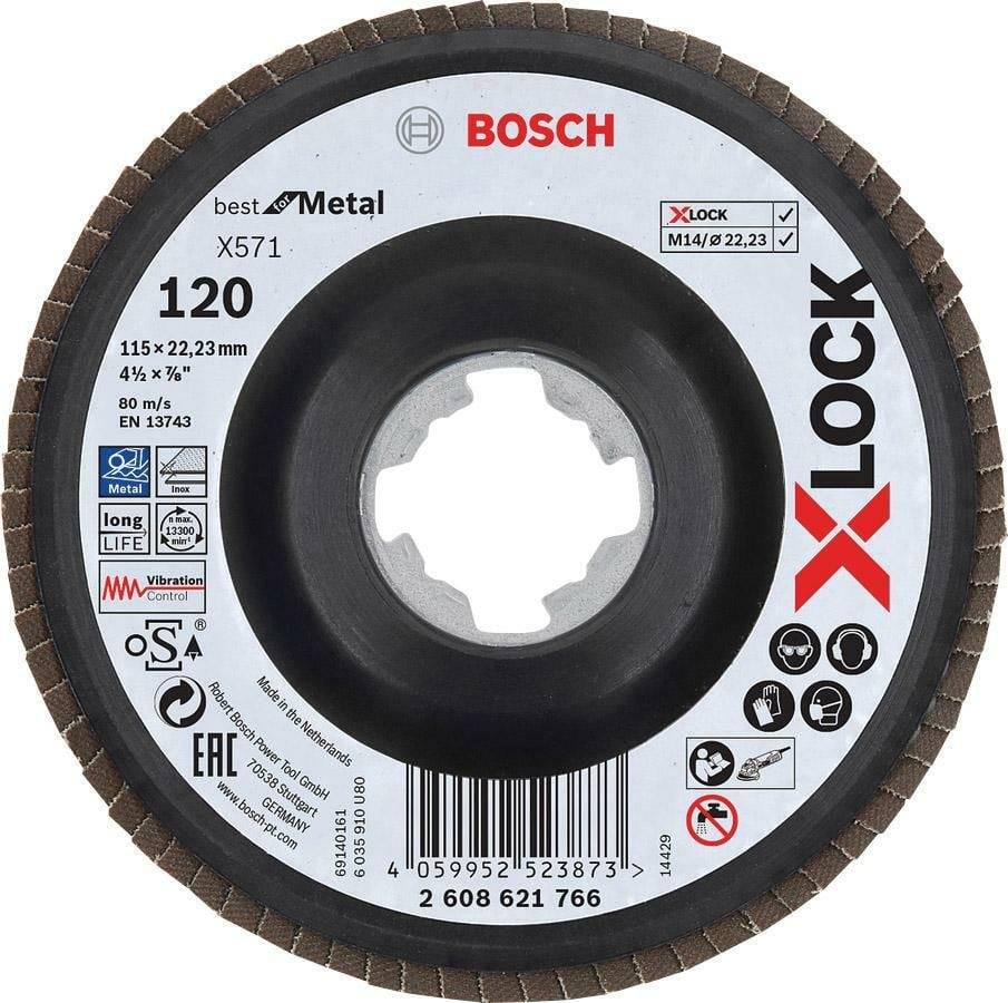 Bosch Disco de Lixa Em Lamelas X571 X-LOCK para 115mmx60G Metal