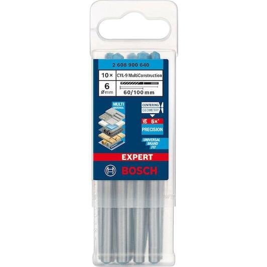 Conjunto de 10 Brocas EXPERT CYL-9 MultiConstruction Bosch