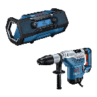 Kit Martelo Perfurador SDS Max GBH 5-40 DCE + Rádio GPB 18V-2 C BOSCH 0615A50075