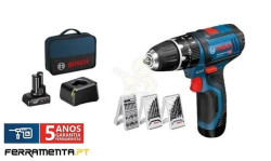 Berbequim c/ Percussão 12V 2,0Ah Bosch GSB 12V-15