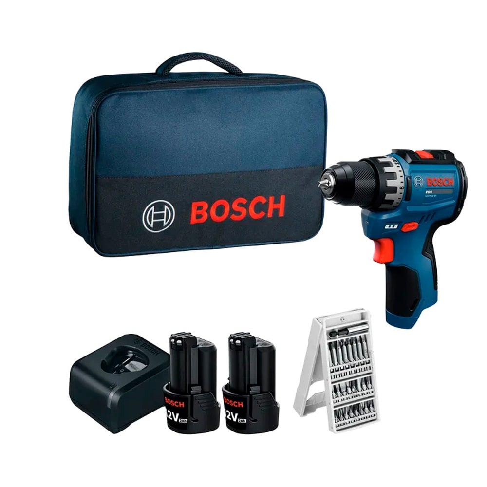 Aparafusadora GSR12V‑31 com Kit Completo Bosch 0.601.9S6.004