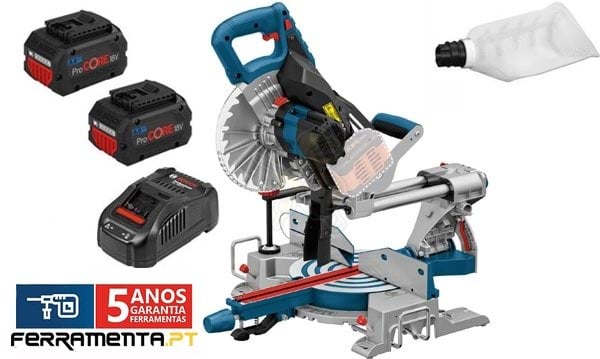 Serra de Esquadria 18V 8,0Ah Bosch GCM 18V-216 Professional