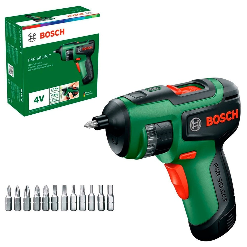 Aparafusadora PSR Select 4V + 12 Bits Bosch 0.603.977.100