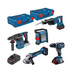 Kit Combo de 5 Máquinas a Bateria 18V Bosch Professional