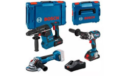 Kit Combo GBH + GSR + GWS + PC18V 4 + 8.0Ah Bosch 0615990N2A