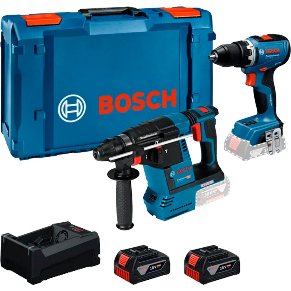 Kit Aparafusadora GSR 18V‑65 + Martelo GBH 18V‑26 Bosch 0615A500E4