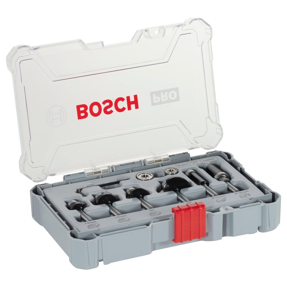Jogo de Fresas Retas 6 Pcs encabadouro 6mm Bosch 2607017468
