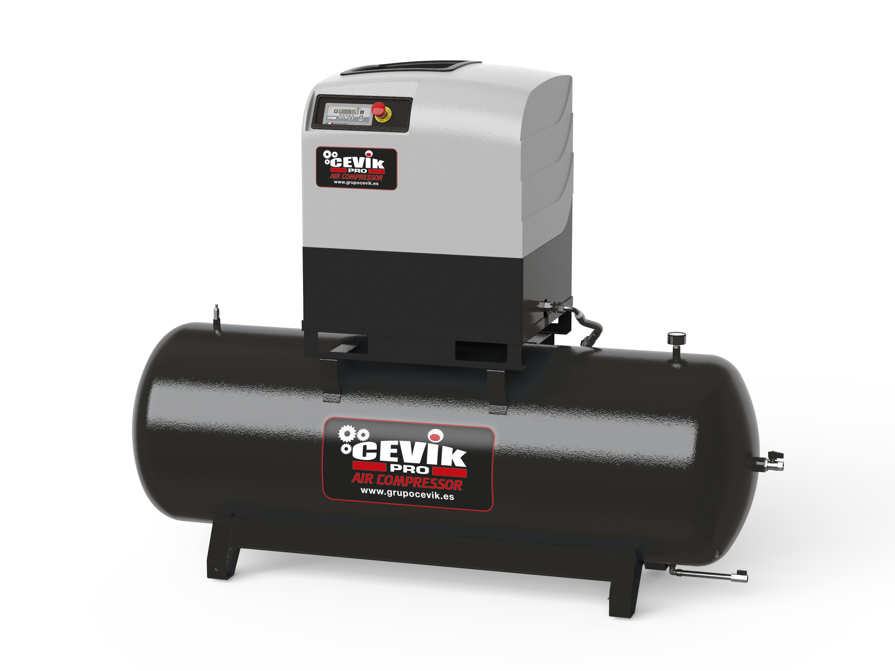 Compressor de parafuso 10 HP 500L com Secador Cevik PRO CA-CT10D-500