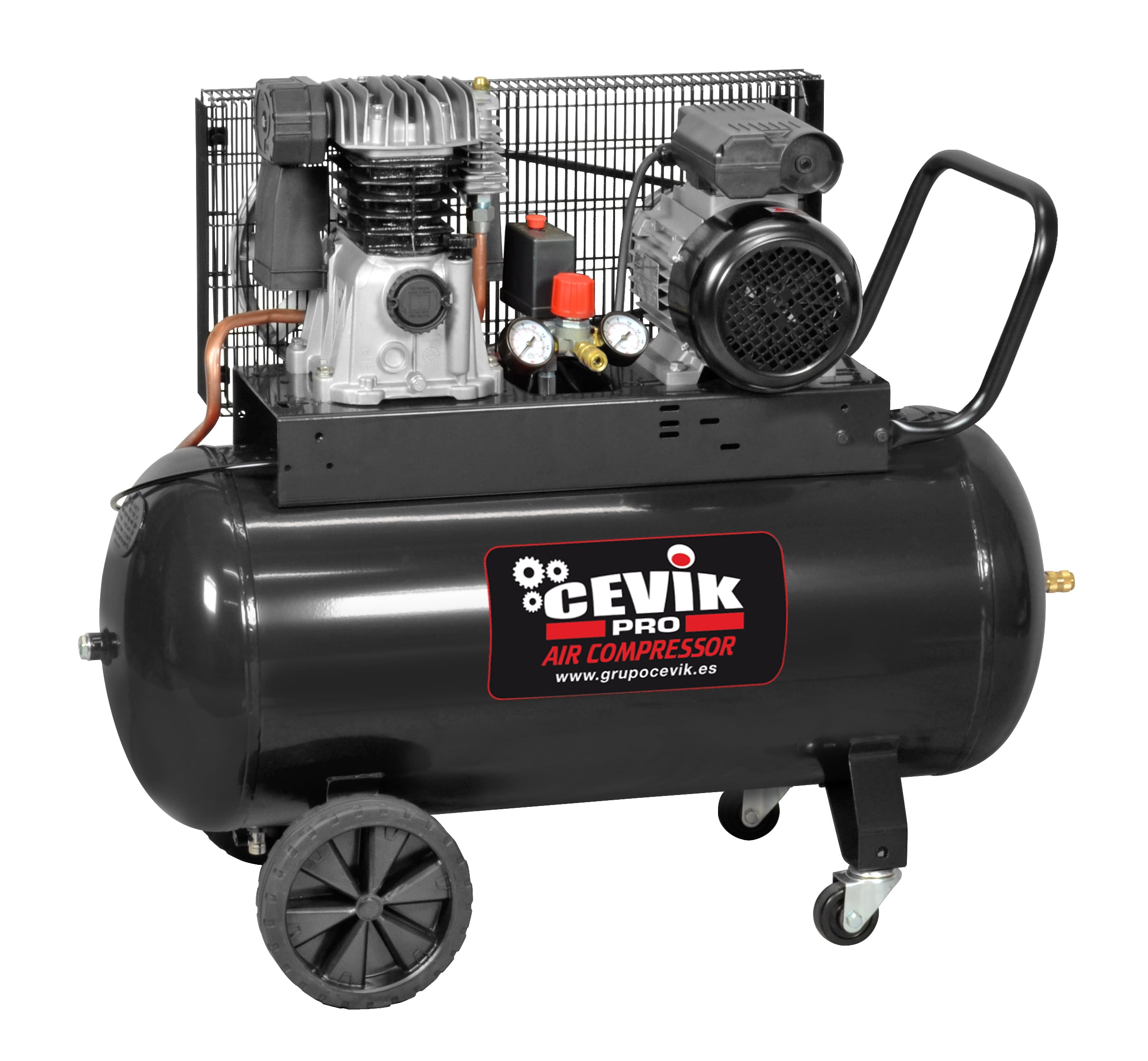 Compressor correia 100l 3hp 400v cevik pro ca-pro100-3tf