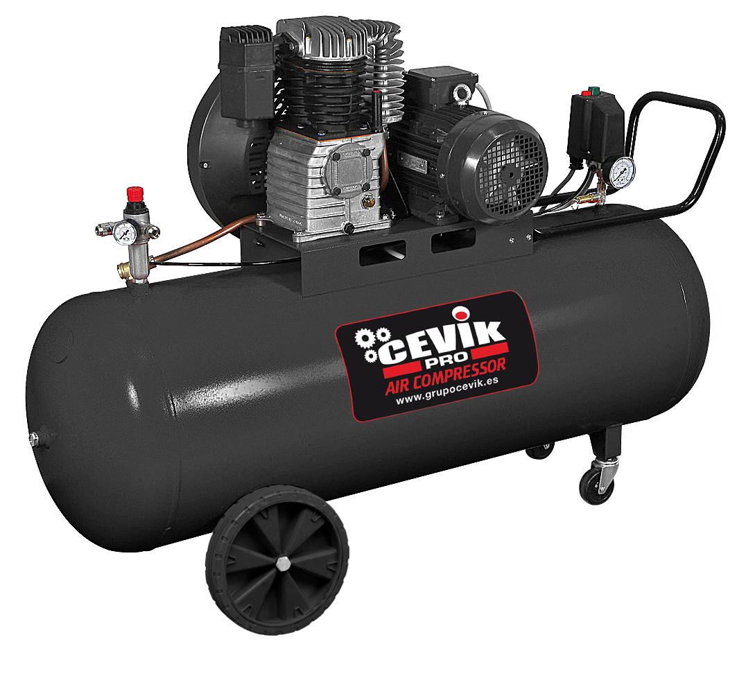 Compressor correia 200l 4hp 230v cevik pro ca-pro200-4mf