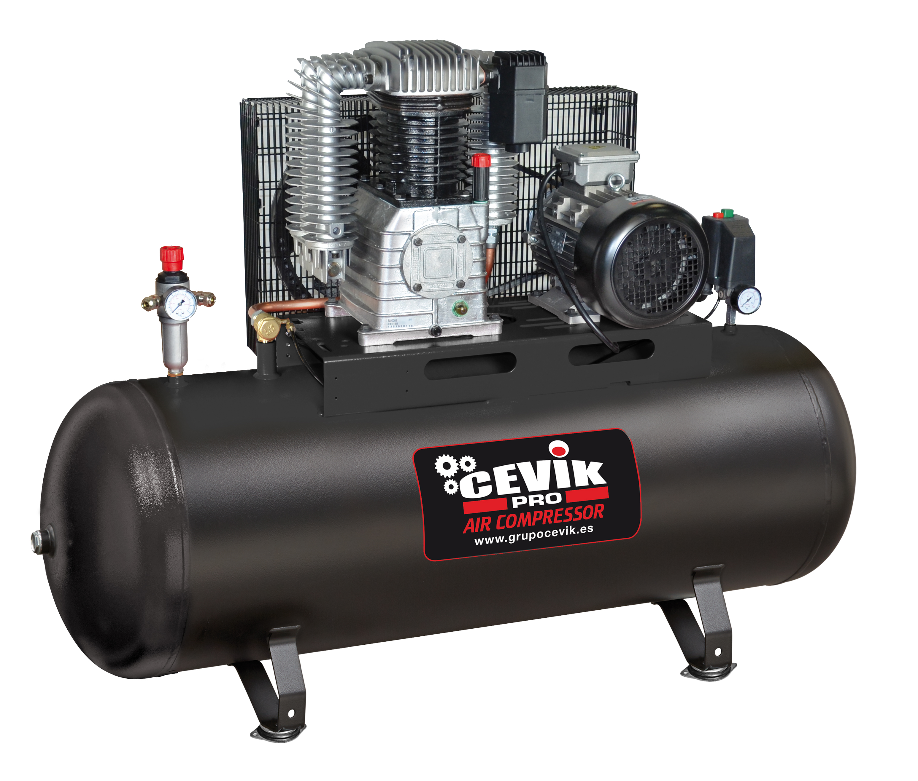 Compressor de correia 270l 5.5hp 14b 400v Cevik pro ca-pro314-5.5tf