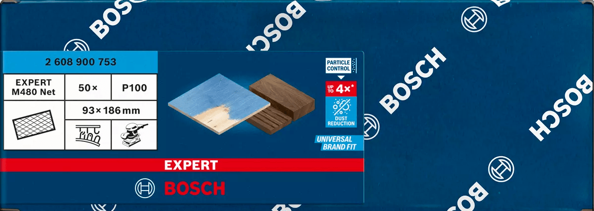 Folhas de lixa EXPERT M480 93x166mm 50un Bosch 260890075