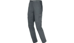 Calças Multi-bolsos em Algodão Cinzento Industrial Starter M