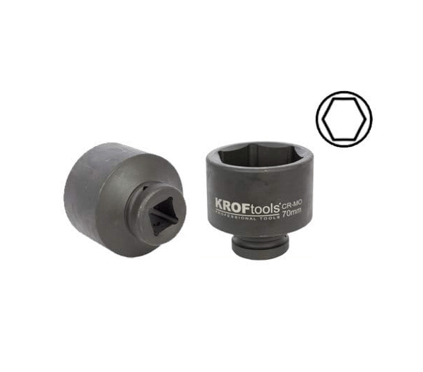 Chave Curta 1” Impacto 40mm Kroftools 200140