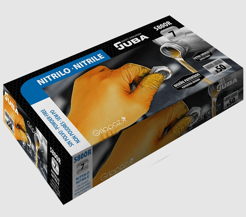 Luvas de Nitrilo Descartáveis 50 UN Juba 580 OR-XL