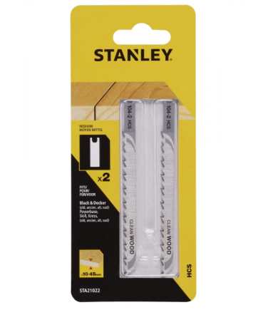 Lâminas Corte Fino 100 x 4mm p/ Madeira – 2 Uni Stanley STA21022-XJ