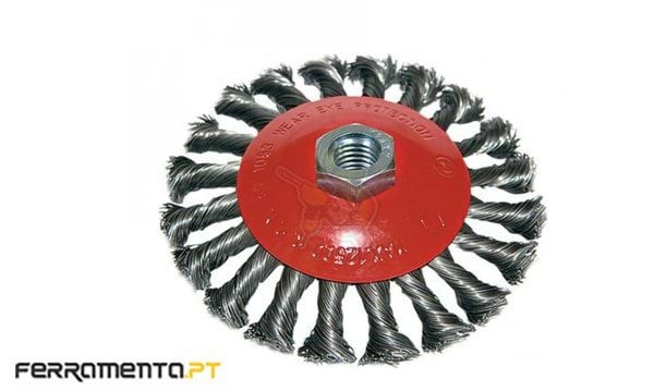 Catrabucha circular entrançada inox retorcido M14x115mm Macfer 0260060