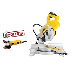Kit Combo Serra de Esquadria DWS777 + Minirebarbadora 730W DWE4016 PROMO