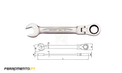 Chave Combinada com Roquete Flexível 12 mm Teng Tools 600512RF