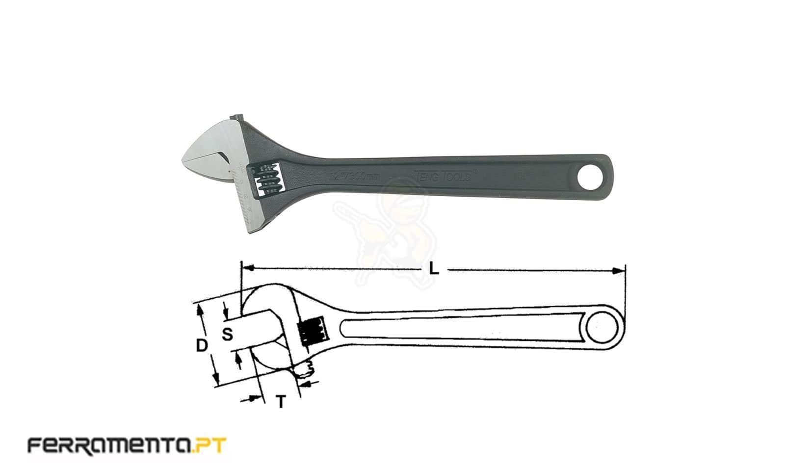 Chave de Aperto Ajustável 38mm Teng Tools 4005