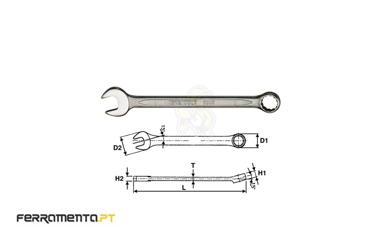 Chave de Boca Luneta 9 mm Teng Tools 600509