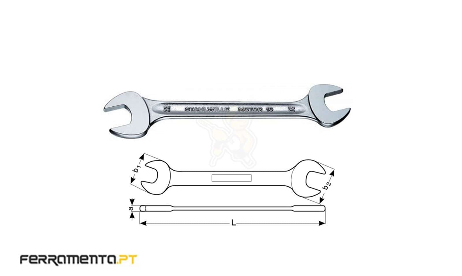 Chave de bocas duplas 14x15 mm Stahl 10-14X15