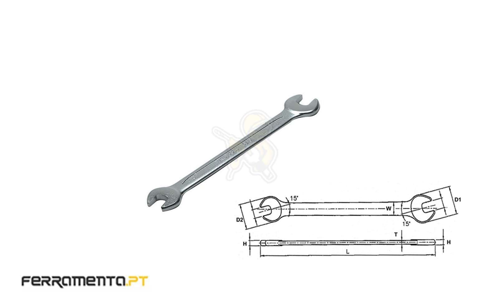 Chave de Bocas Métricas 8x9mm Teng Tools 620809