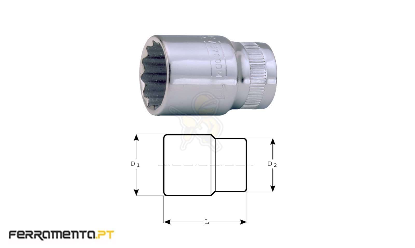 Chave de caixa 12 faces 3/4'' Bahco 8900DM-30