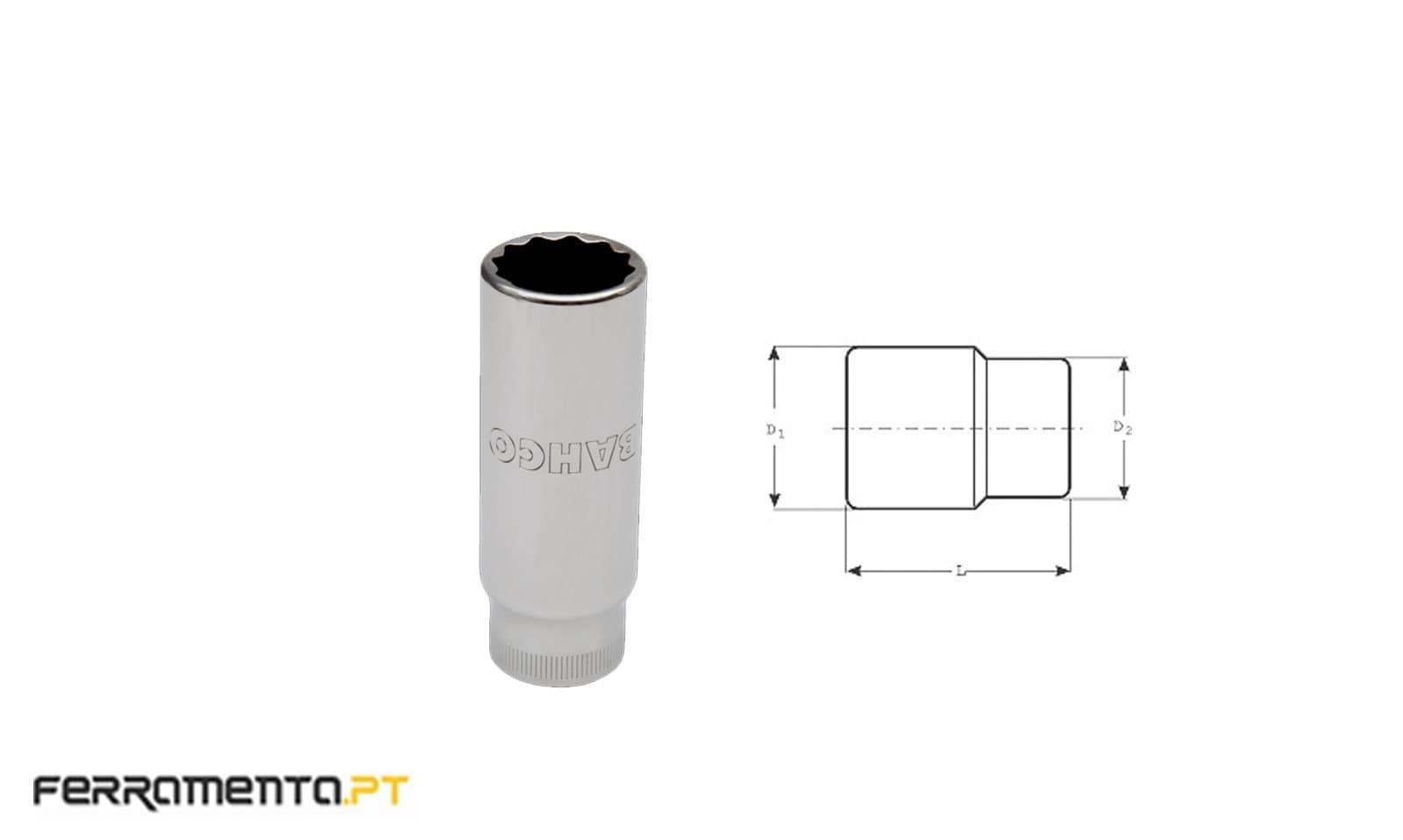 Chave de caixa longa 12 faces Bahco 7805DM-14