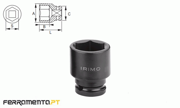 Chave de Impacto Hexagonal 3/8" 21mm Irimo 160211