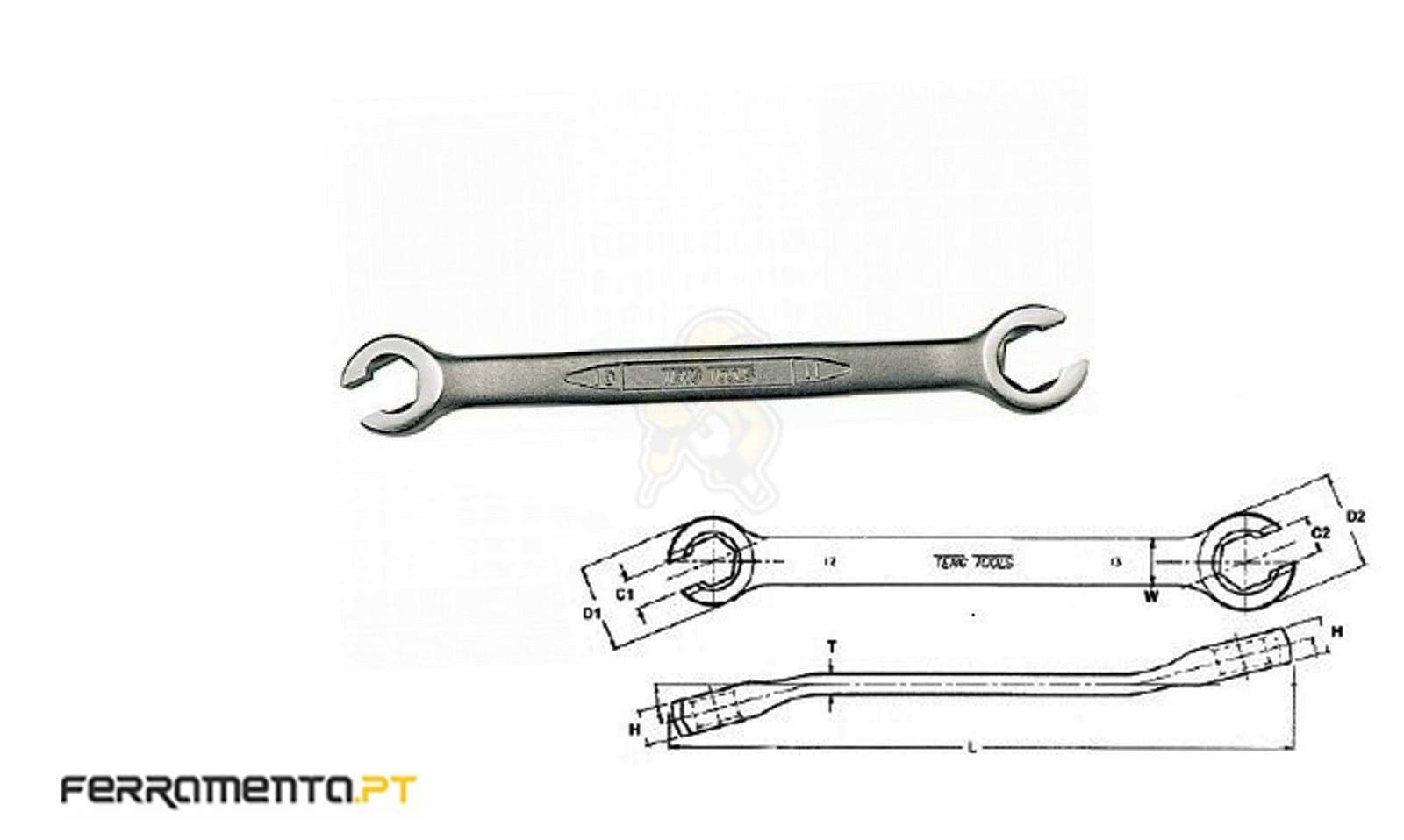 Chave de Porcas 12x13mm Teng Tools 641213