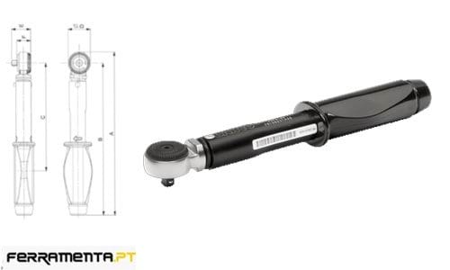 Chave Dinamométrica Mecânica 1/4" Bahco 74PR-20