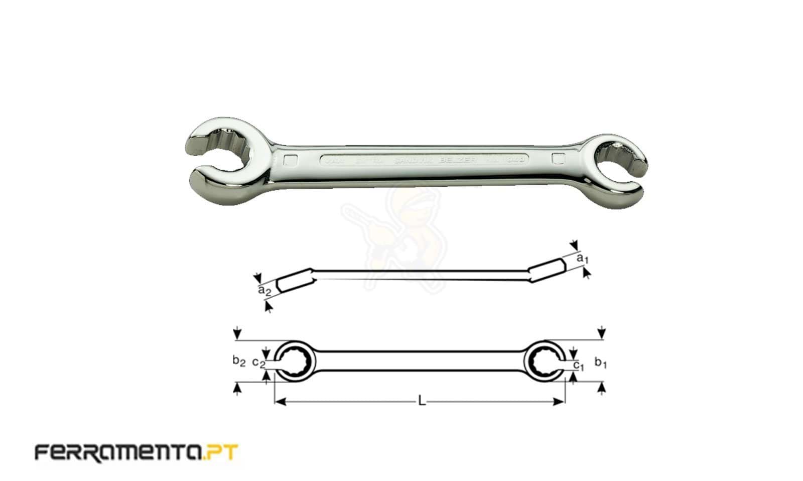 Chave Luneta Aberta 14x15 mm Bahco 1949M-14-15