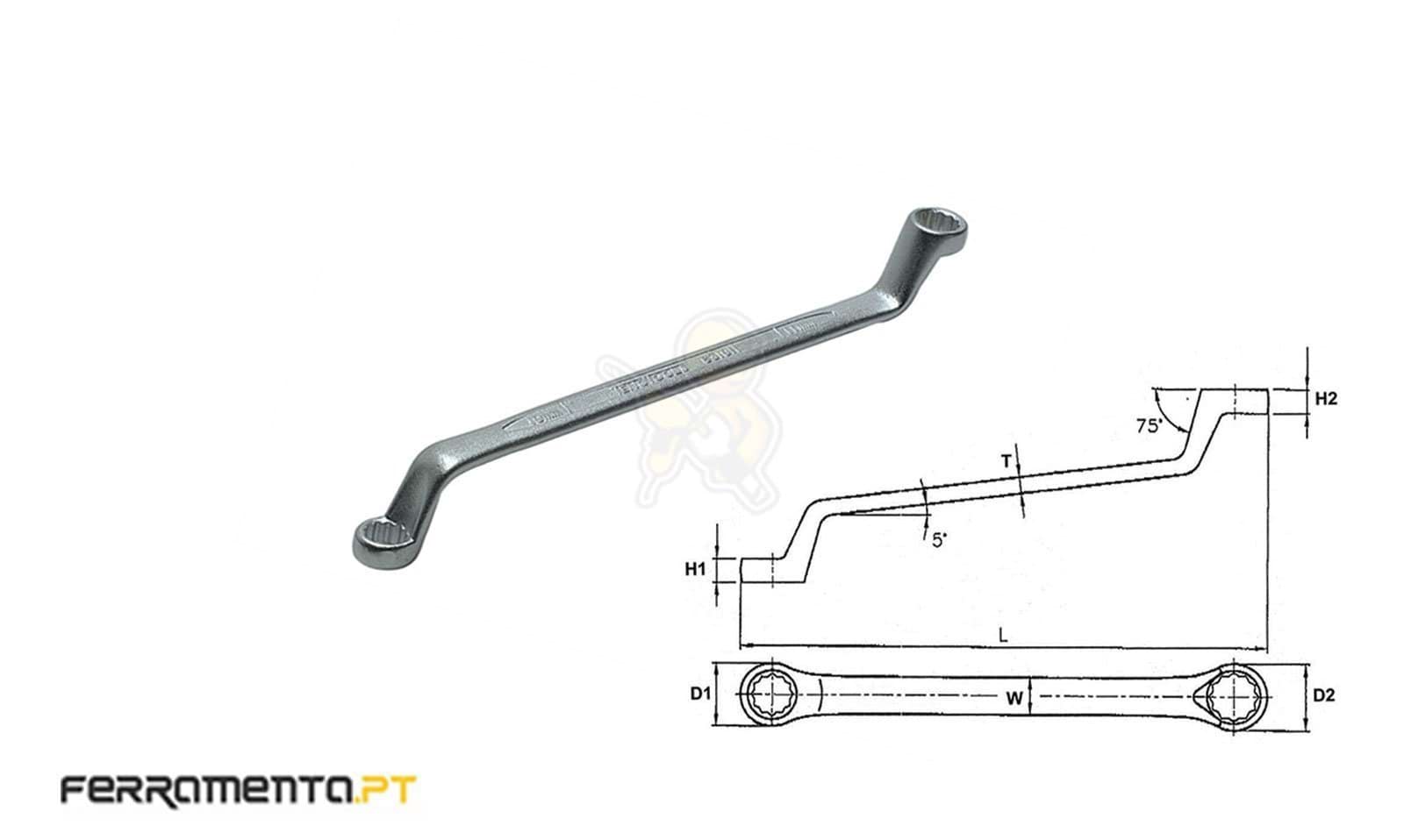 Chave Luneta Métrica 12x13 mm Teng Tools 631213