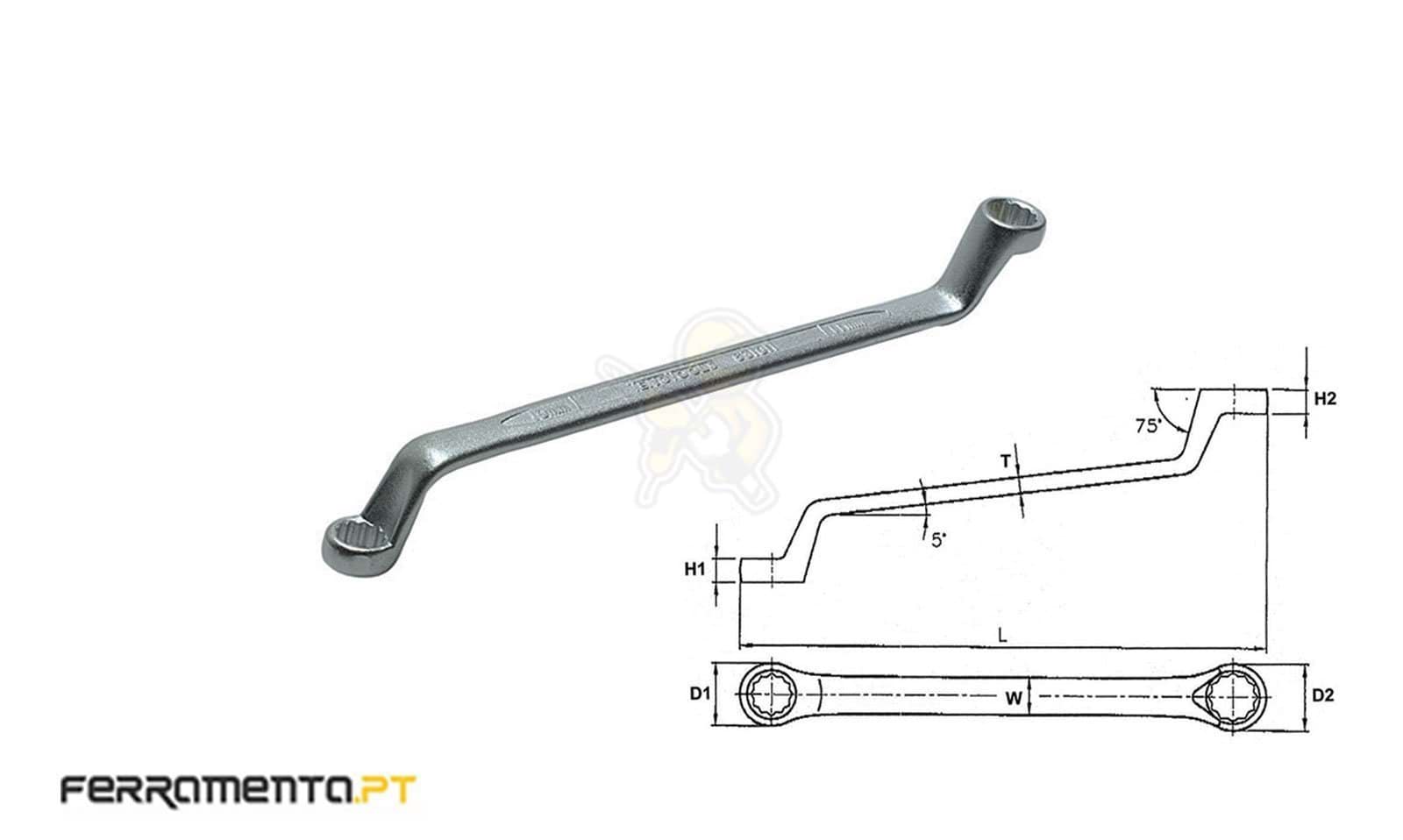 Chave Luneta Métrica 24x27 mm Teng Tools 632427