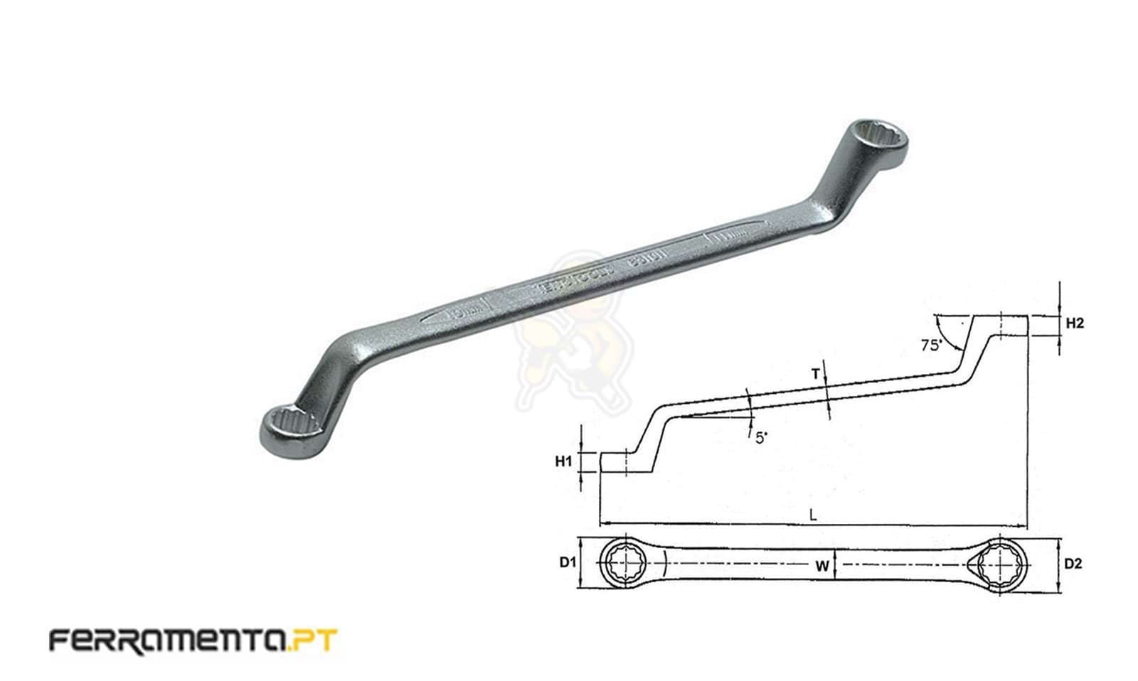 Chave Luneta Métrica 30x32 mm Teng Tools 633032