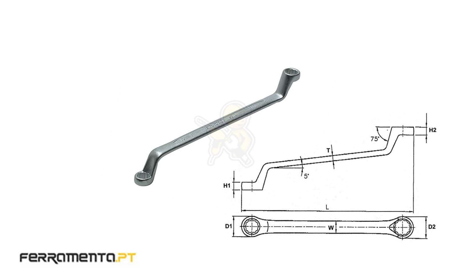 Chave Luneta Métrica 6x7 mm Teng Tools 630607