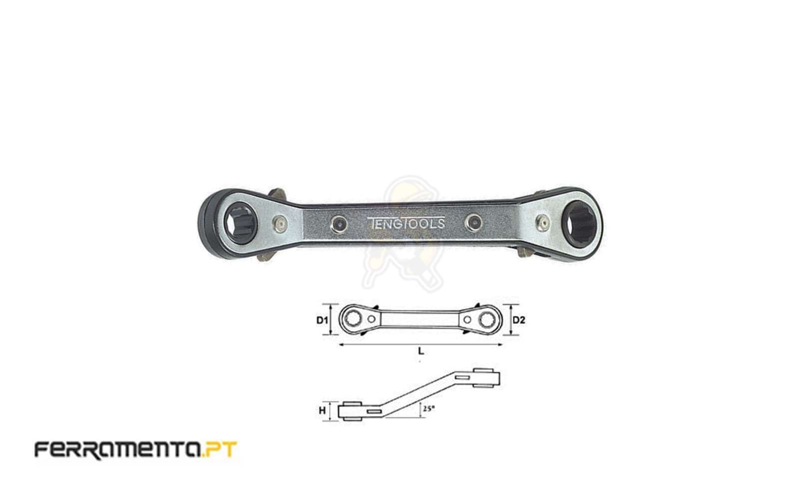 Chave Luneta RORS c/ Roquete 6x8 mm Teng Tools 680608