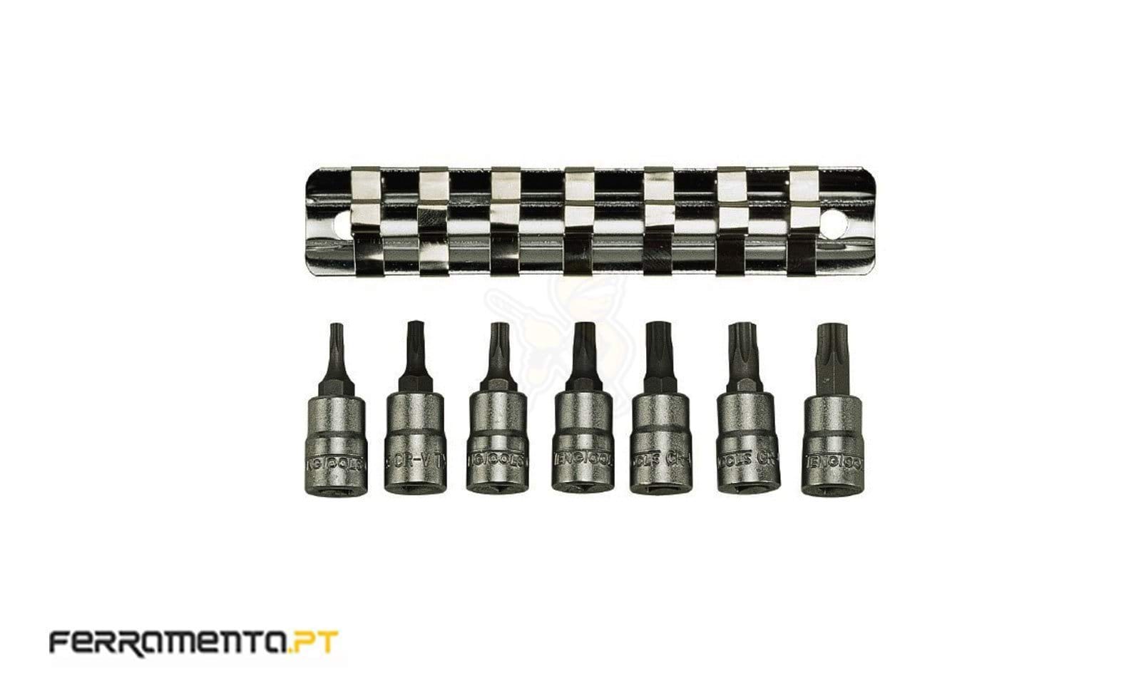Chave Torx 1/4'' 7 Peças Teng Tools M1408TX