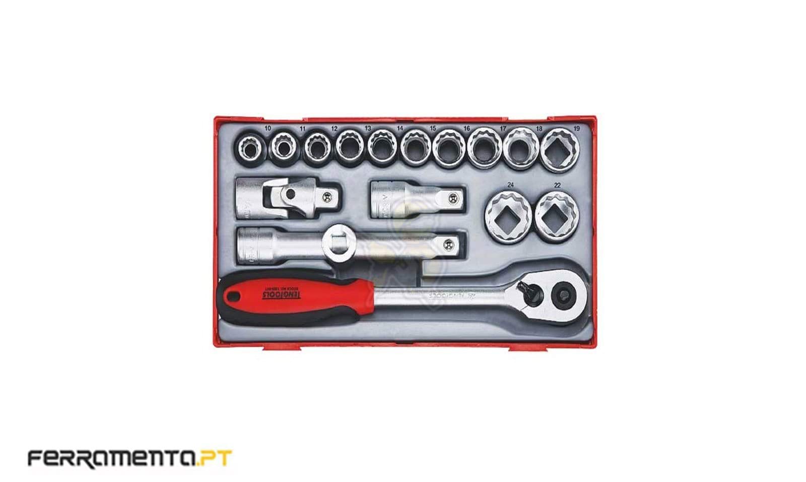 Jogo Chaves Métricas 12 Pontos 1/2" Teng Tools TT1218
