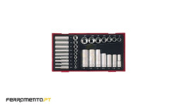 Conjunto de chaves regulares longas AF de 1/4" e 3/8" Teng Tools TTAF32