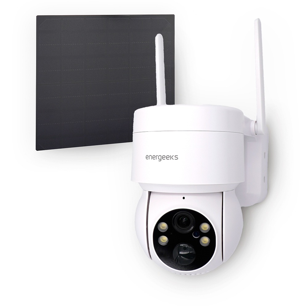 Câmara Motorizada Wi-Fi c/Painel Solar Energeeks EG-CIPBATEXT001