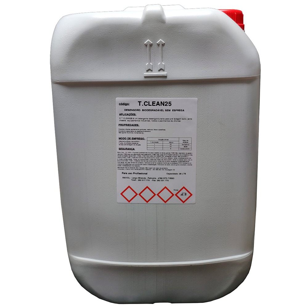 Desengordurante Concentrado Biodegradável Raviol T.CLEAN25