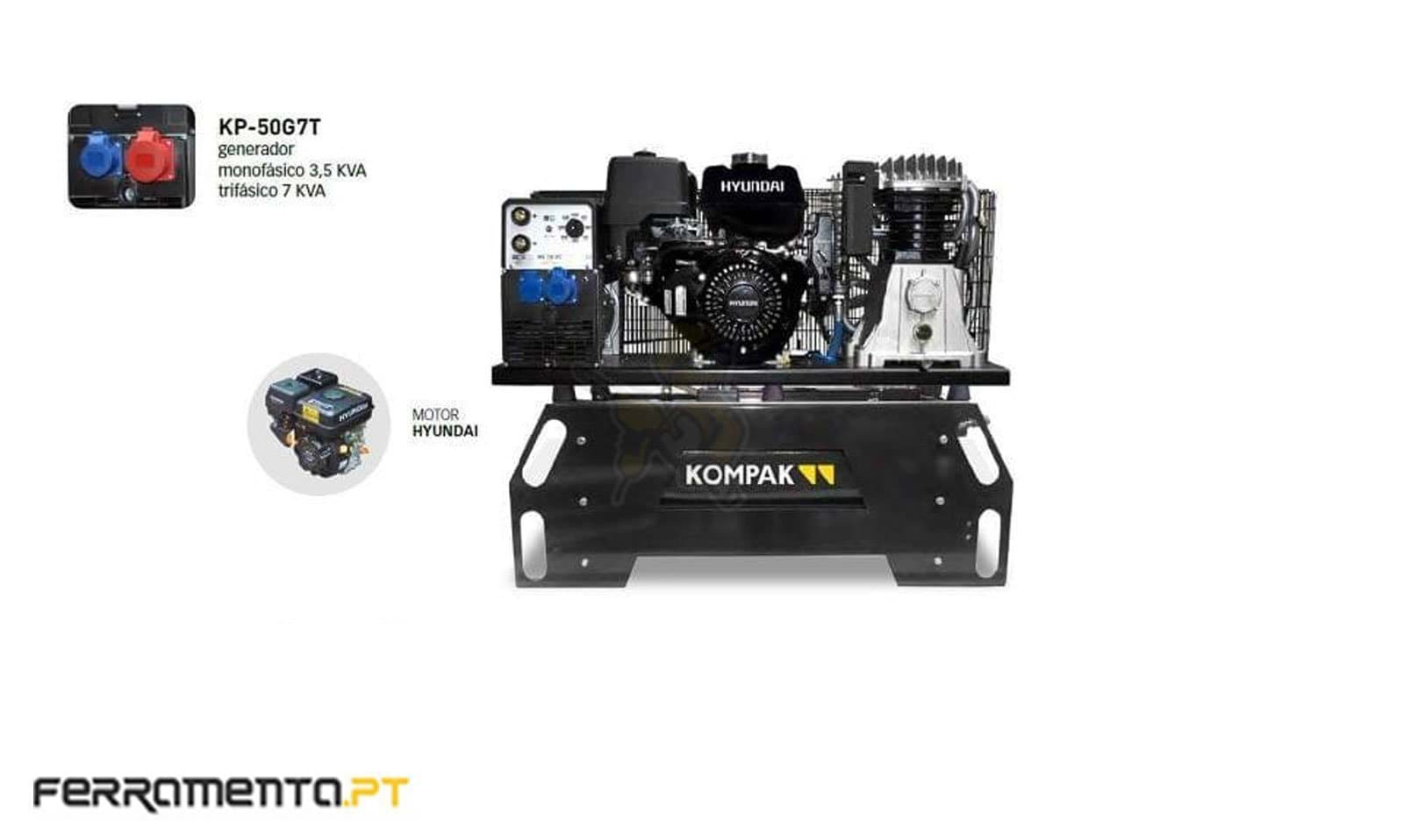 Motocompressor Gerador Full Power Kompak KP-50G7T