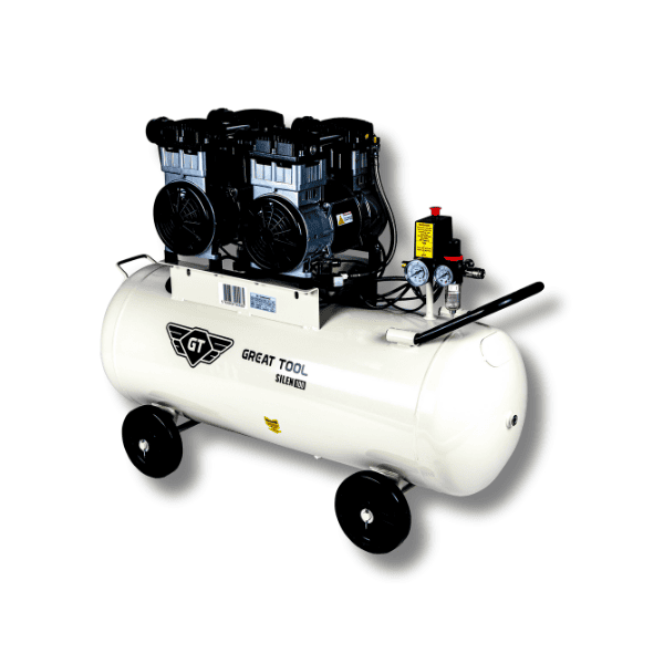 Compressor Silencioso Isento De Óleo 100L 4HP 230V Great Tool GTCP010000CMS