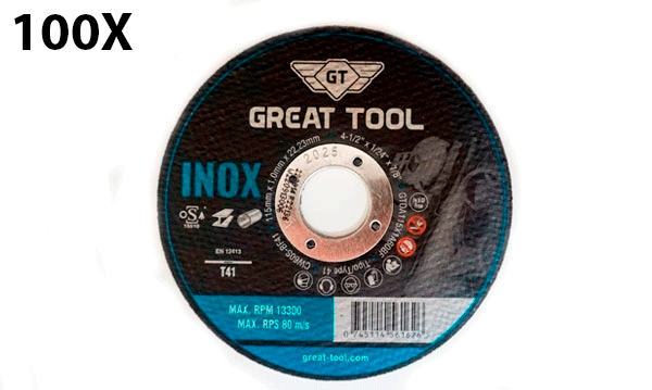 conjunto-100un-discos-corte-p-metal-e-inox-115x1-0x22-23mm-great-tool