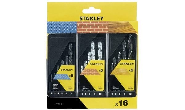 Conjunto 16 Brocas Metal/Pedra/Madeira Stanley STA56045-QZ