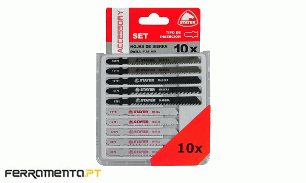 Conjunto de 10 Lâminas de Serra Stayer 12422