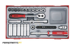 Conjunto de chaves de caixa 1/4'' Teng Tools TT1435